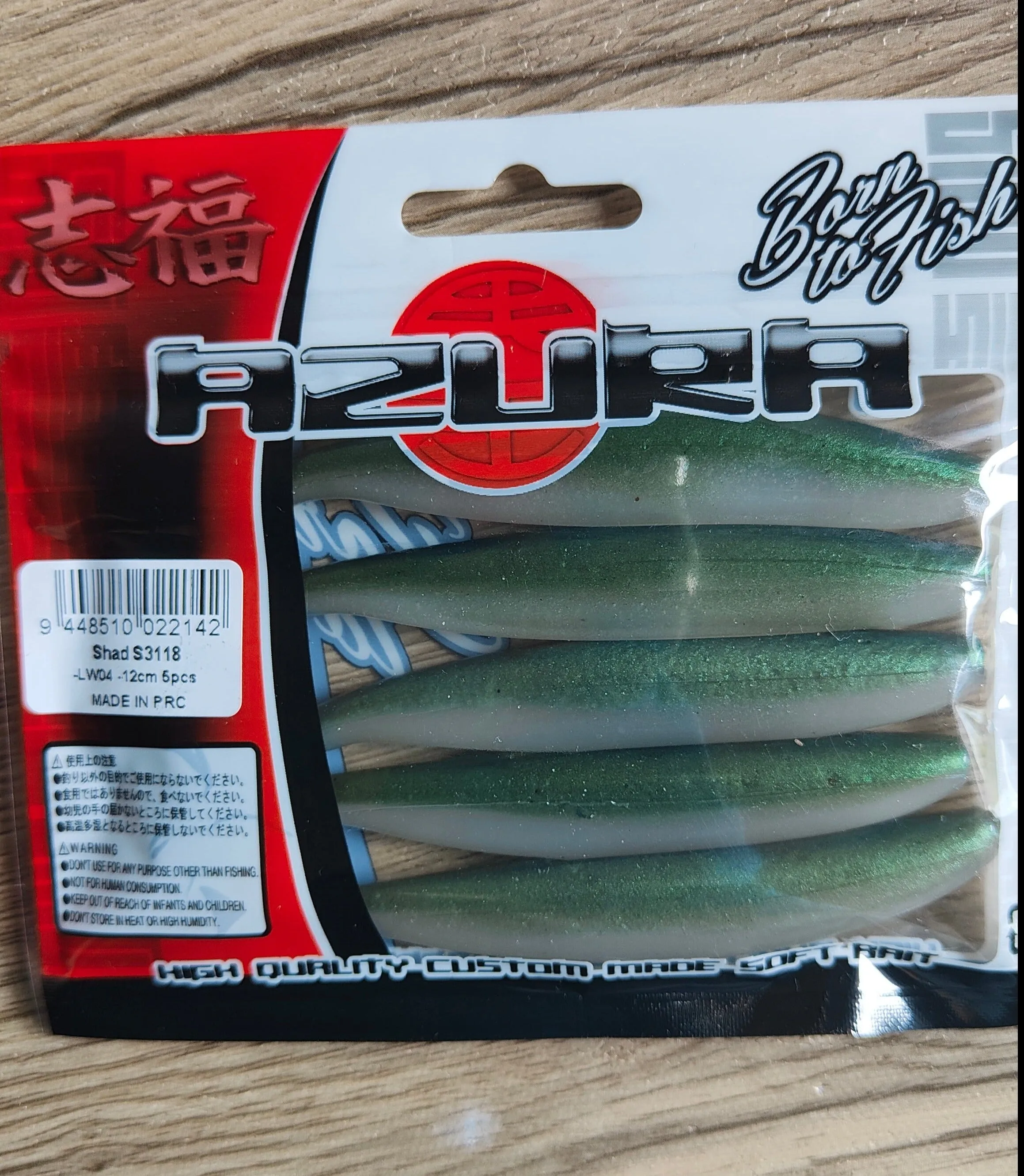 10pcs Soft Plastic Paddle Tail Shad Green Colour 12cm  S3118 Bonus 5 Jig heads