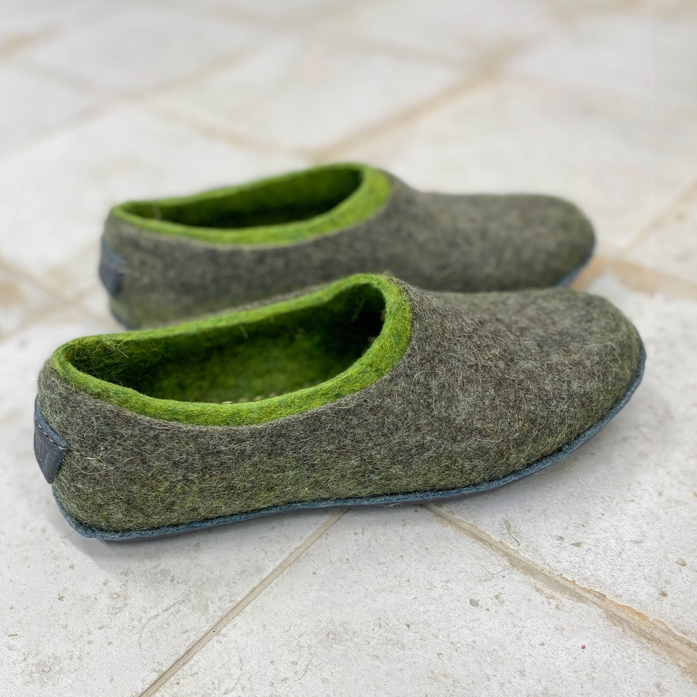 2in1 - Dual-Layered Felted Wool House Slippers for Men