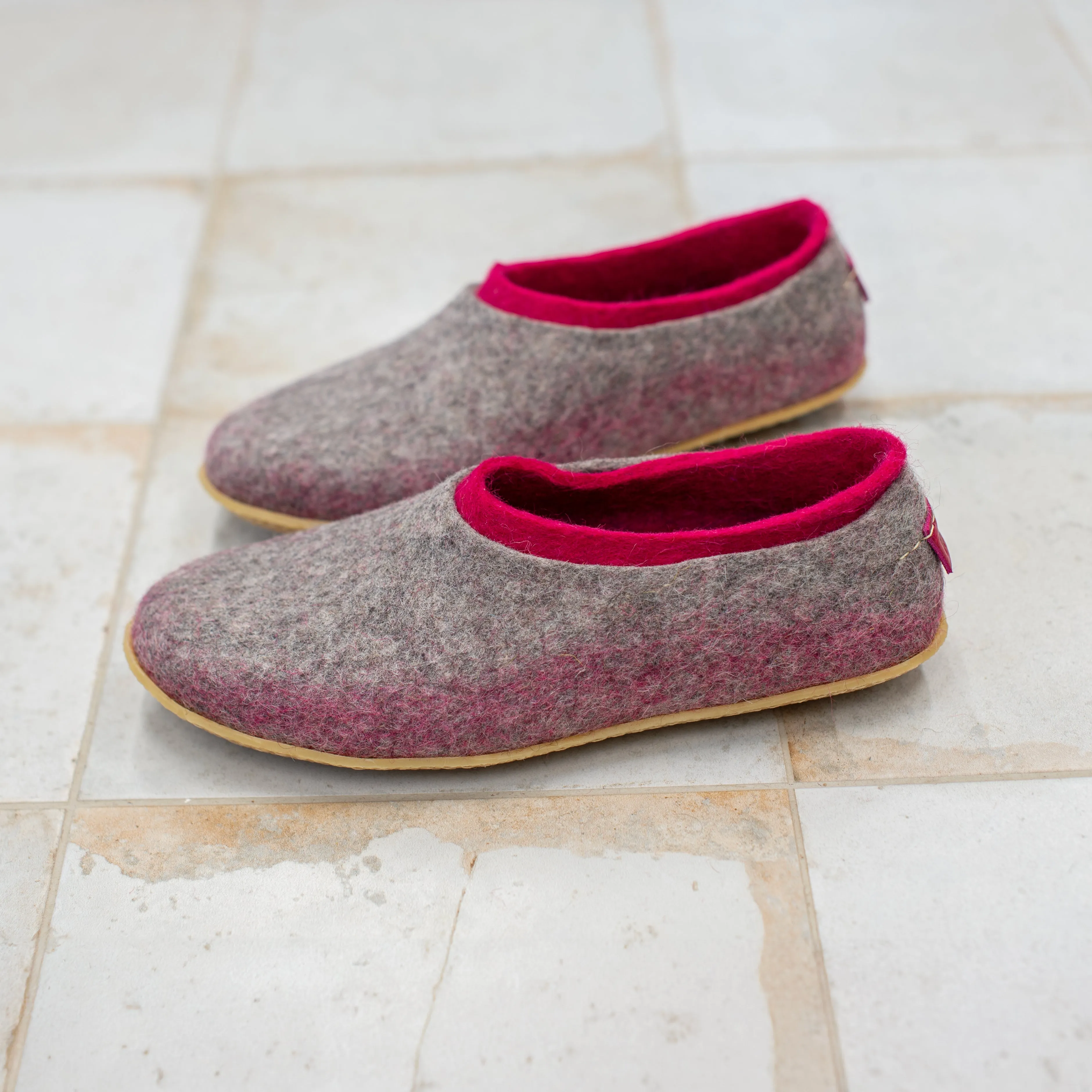 2in1 - Dual-Layered Felted Wool House Slippers for Men