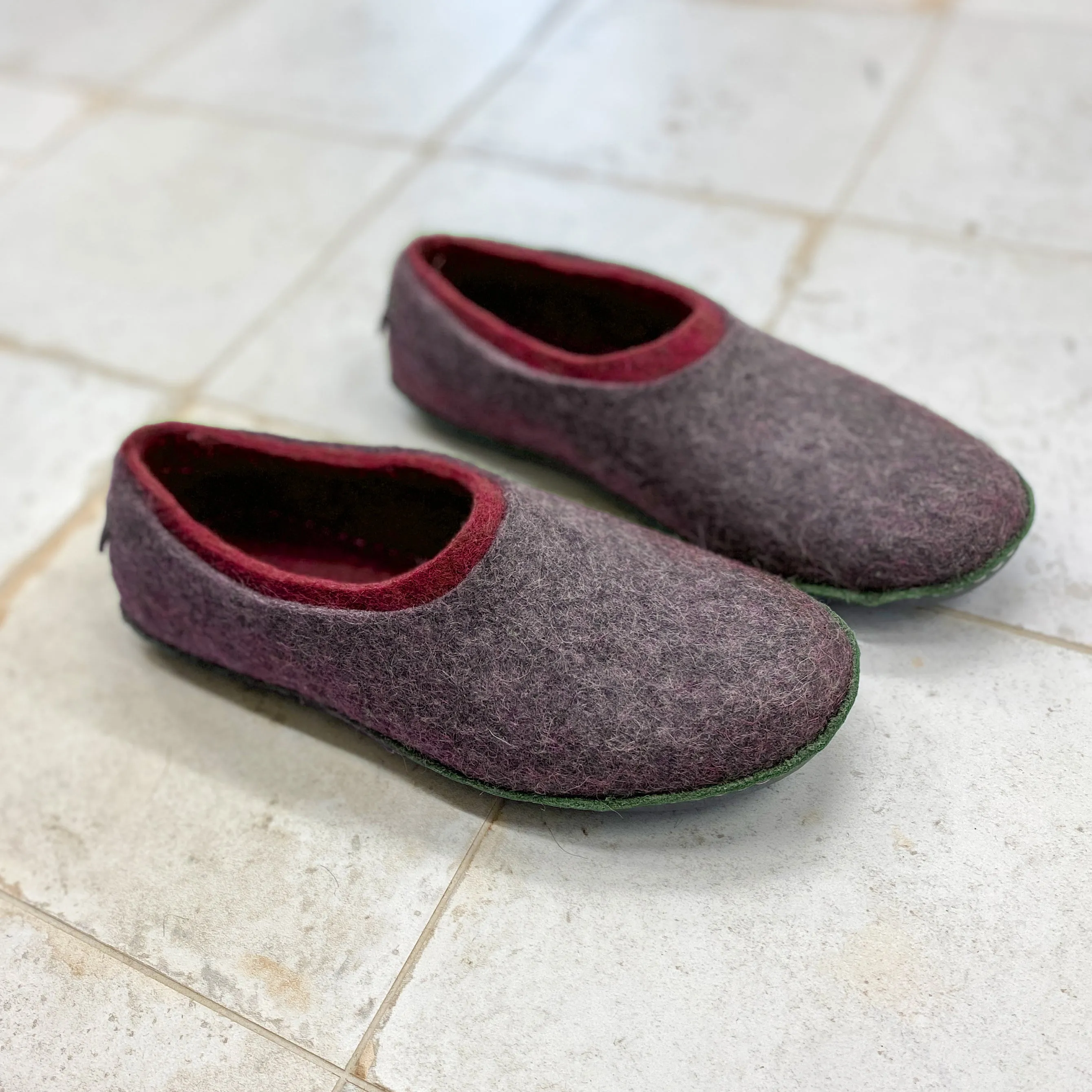 2in1 - Dual-Layered Felted Wool House Slippers for Men