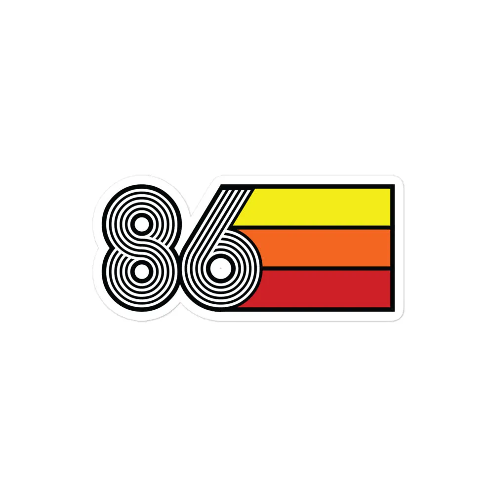 86 - 1986 Retro Tri- Line Decal Decoration Bubble-free Vinyl stickers