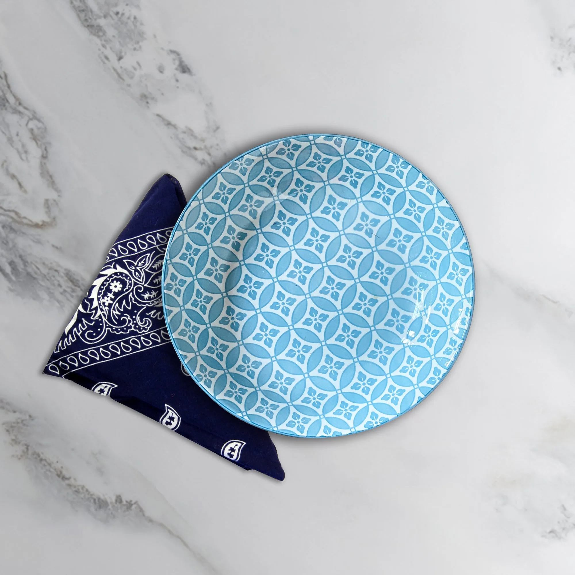 Abstract 8-Inch Porcelain Soup Plates