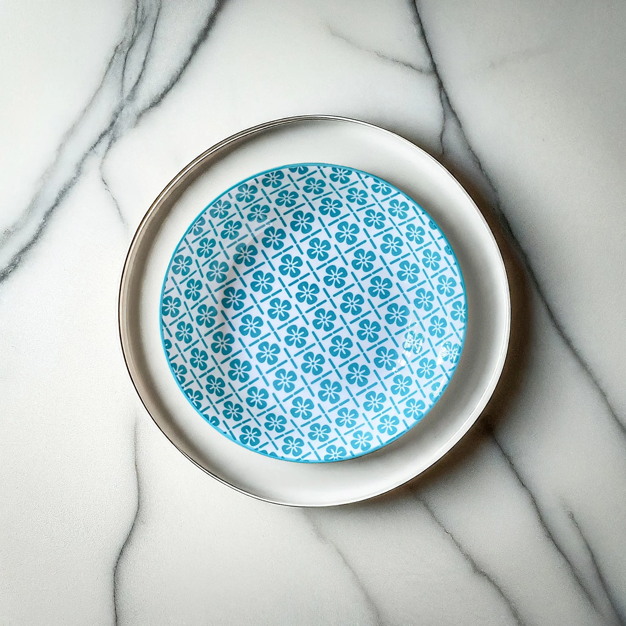 Abstract 8-Inch Porcelain Soup Plates