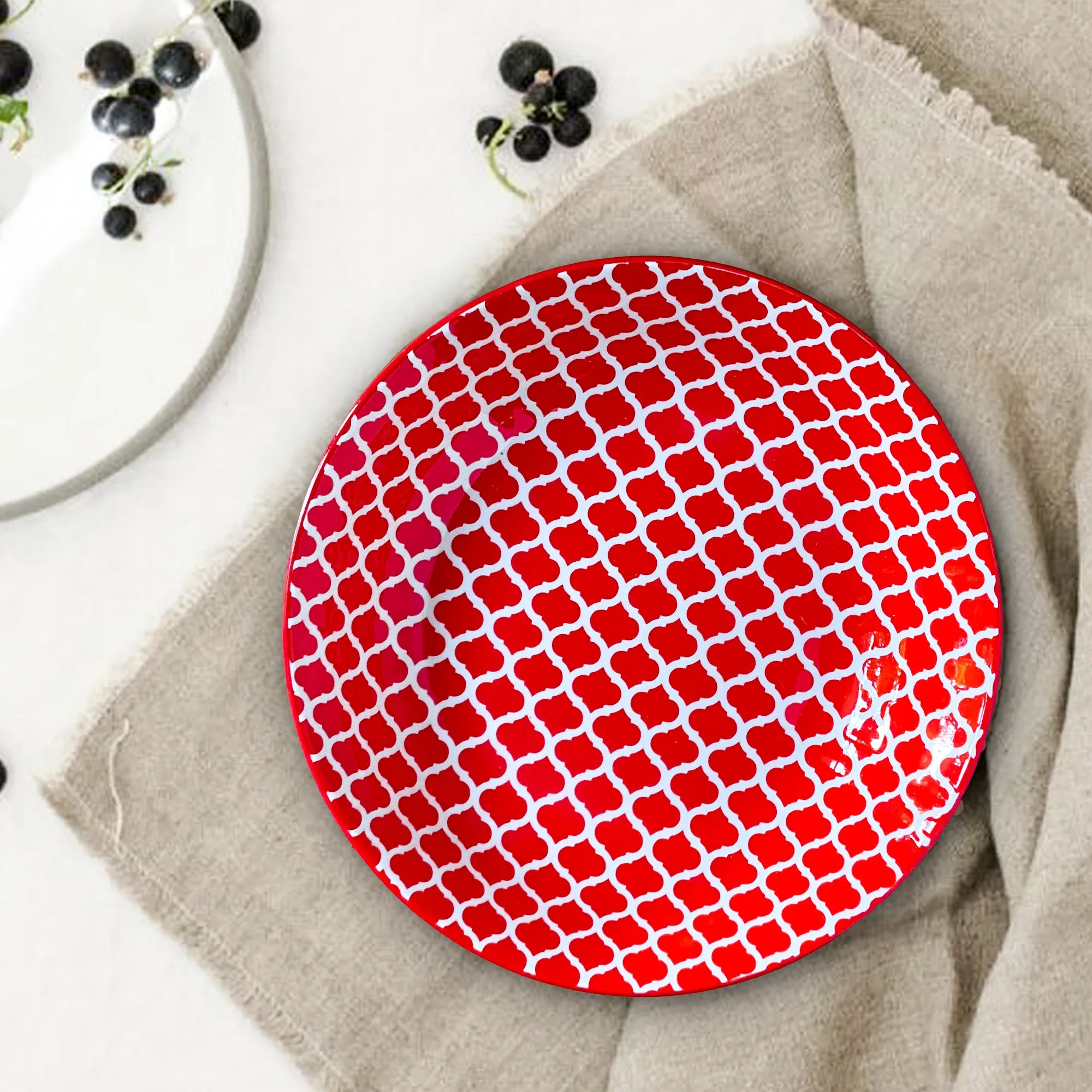 Abstract 8-Inch Porcelain Soup Plates