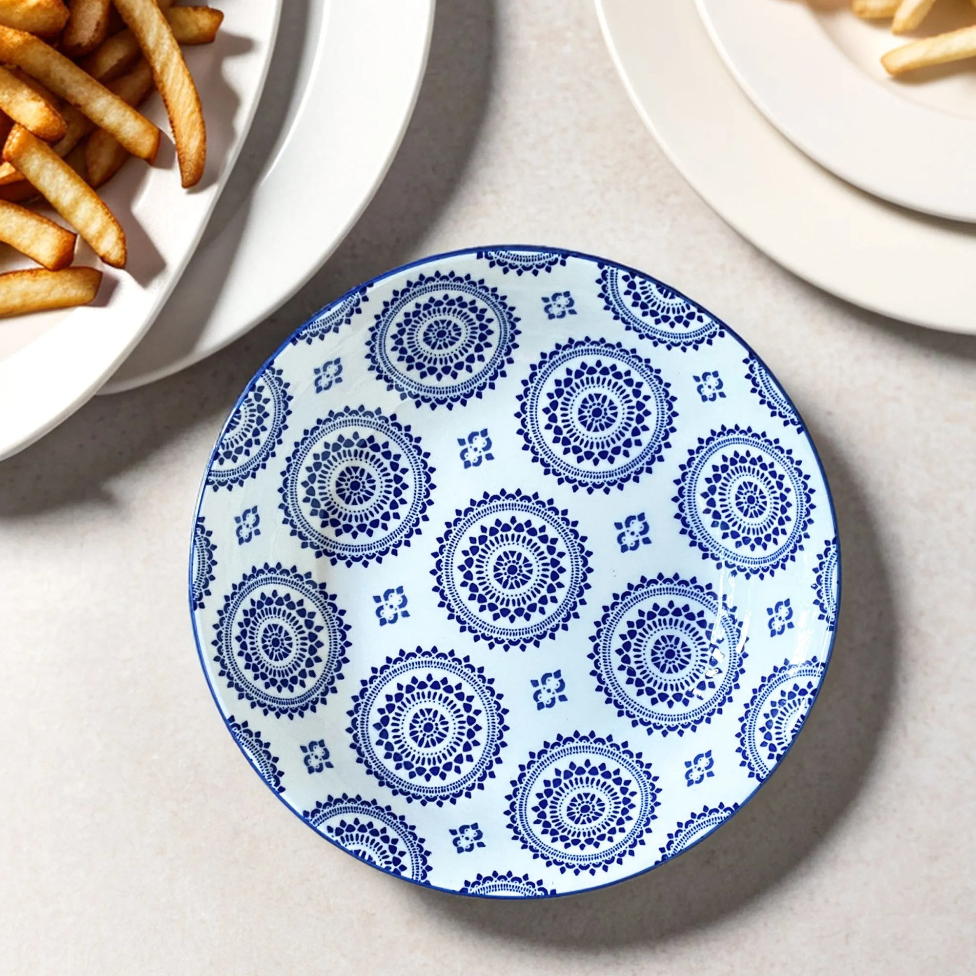 Abstract 8-Inch Porcelain Soup Plates