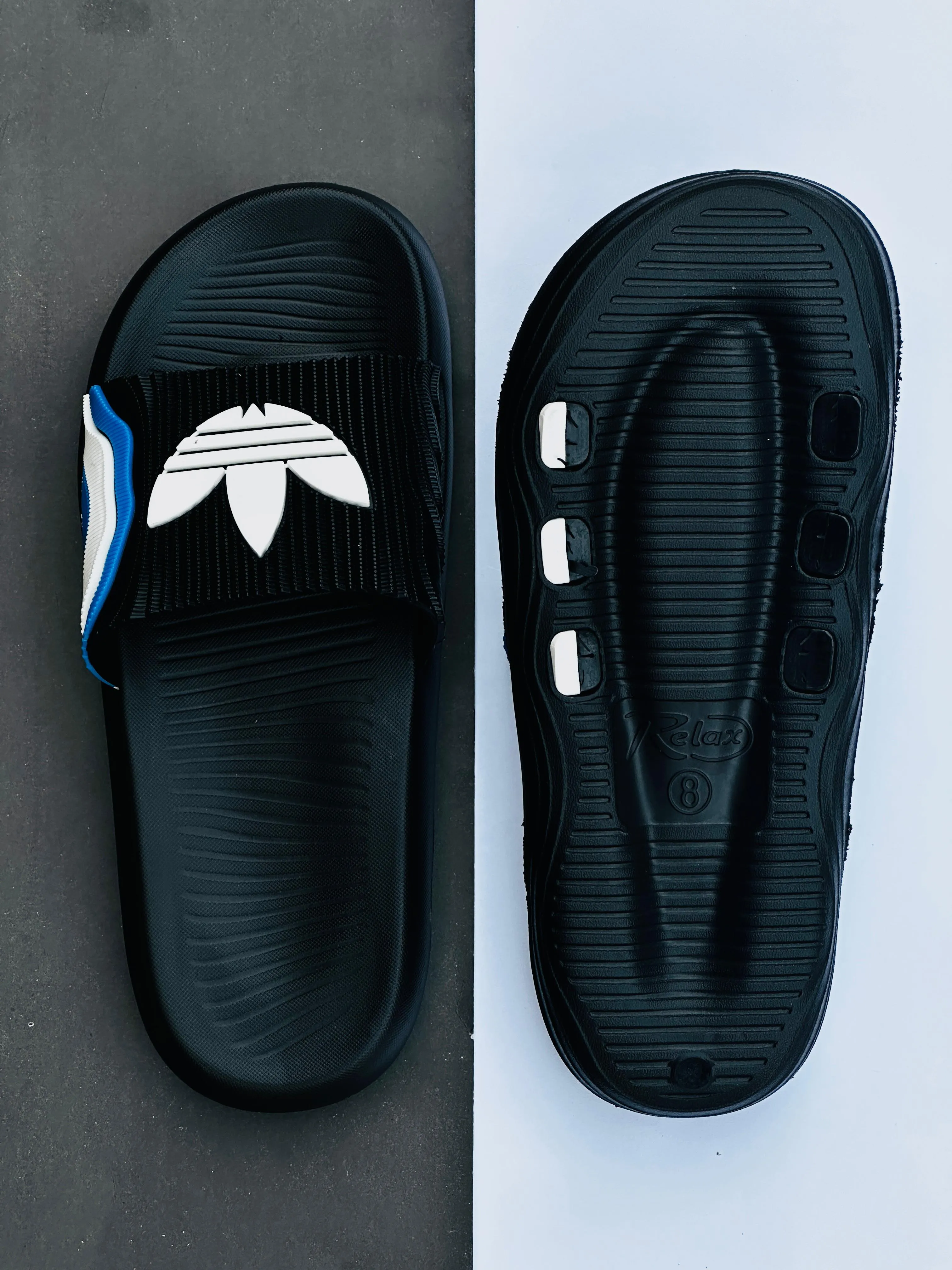 Adidas Relax Slide Sandals in Black