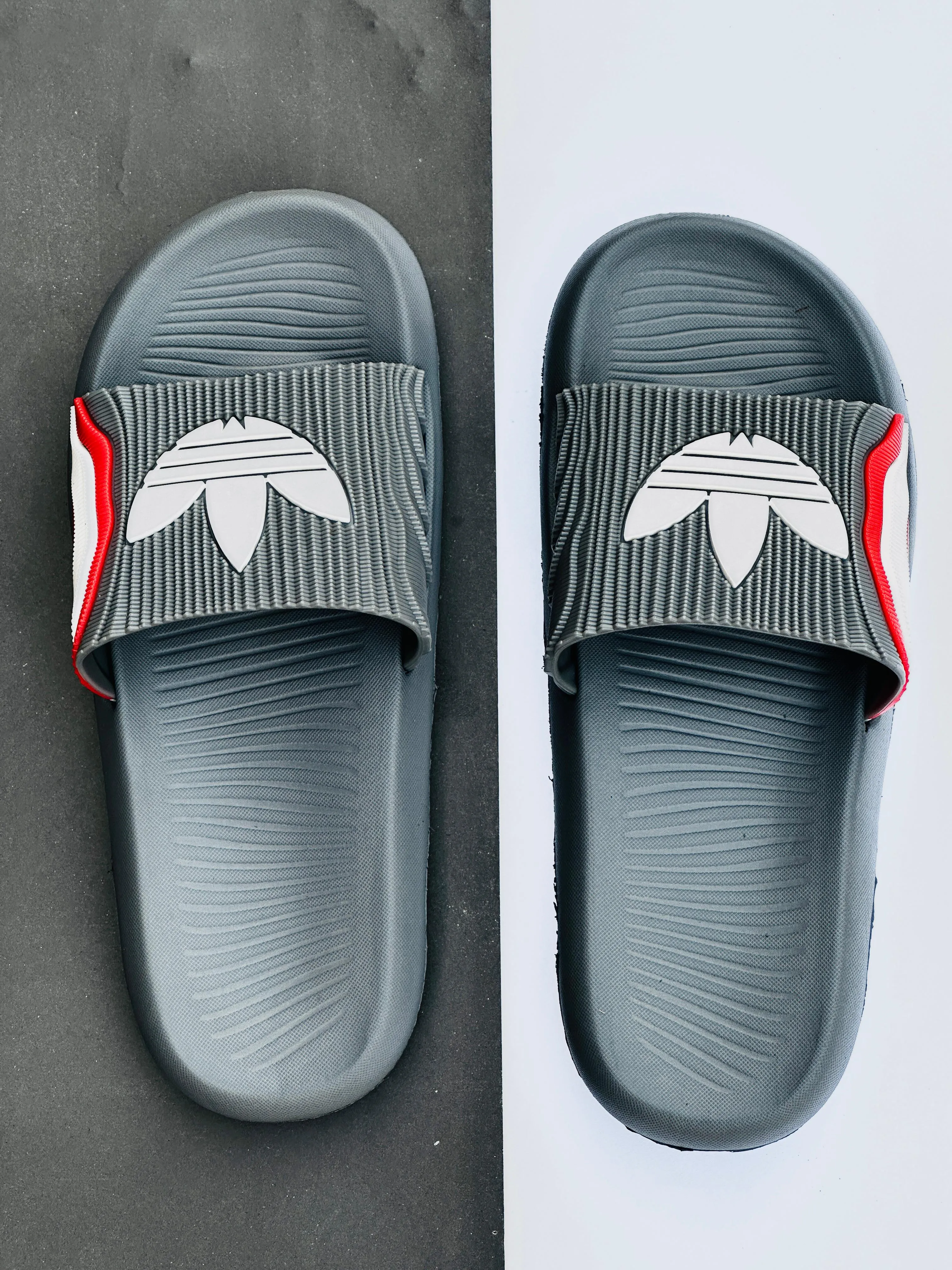 Adidas Relax Slide Sandals in Gray