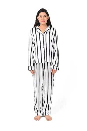 African Fashion Two Piece Set Striped Long Sleeve –  Button Shirt and Wide-Leg Pants for Chic Seasonal Style