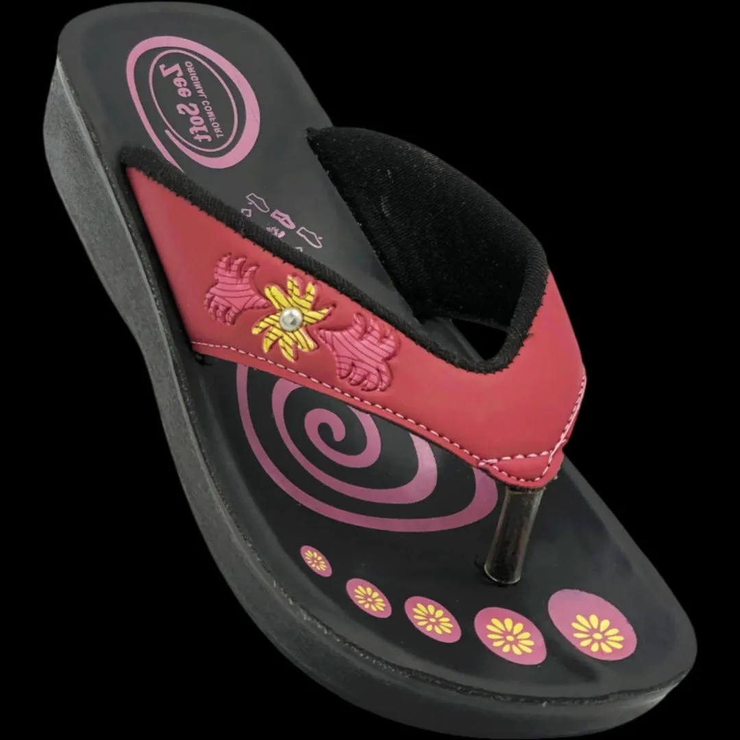 ARSFT Women's PU Soft Slippers - Article 2634 - Pink