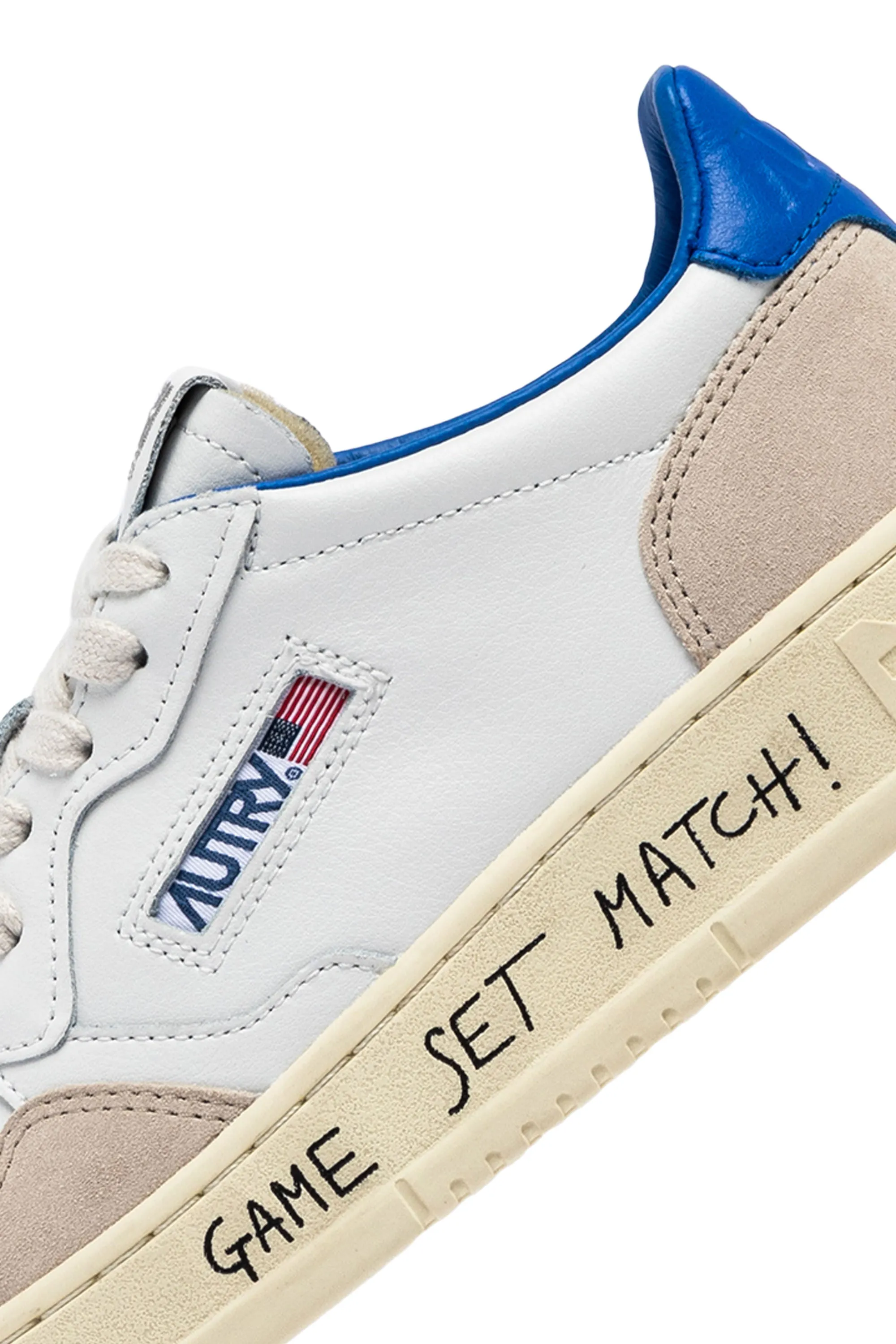 Autry Sneakers Medalist Low Man Match Suede Bianco Uomo