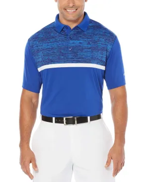 Big & Tall Opti-Dri Textured Color Block Polo
