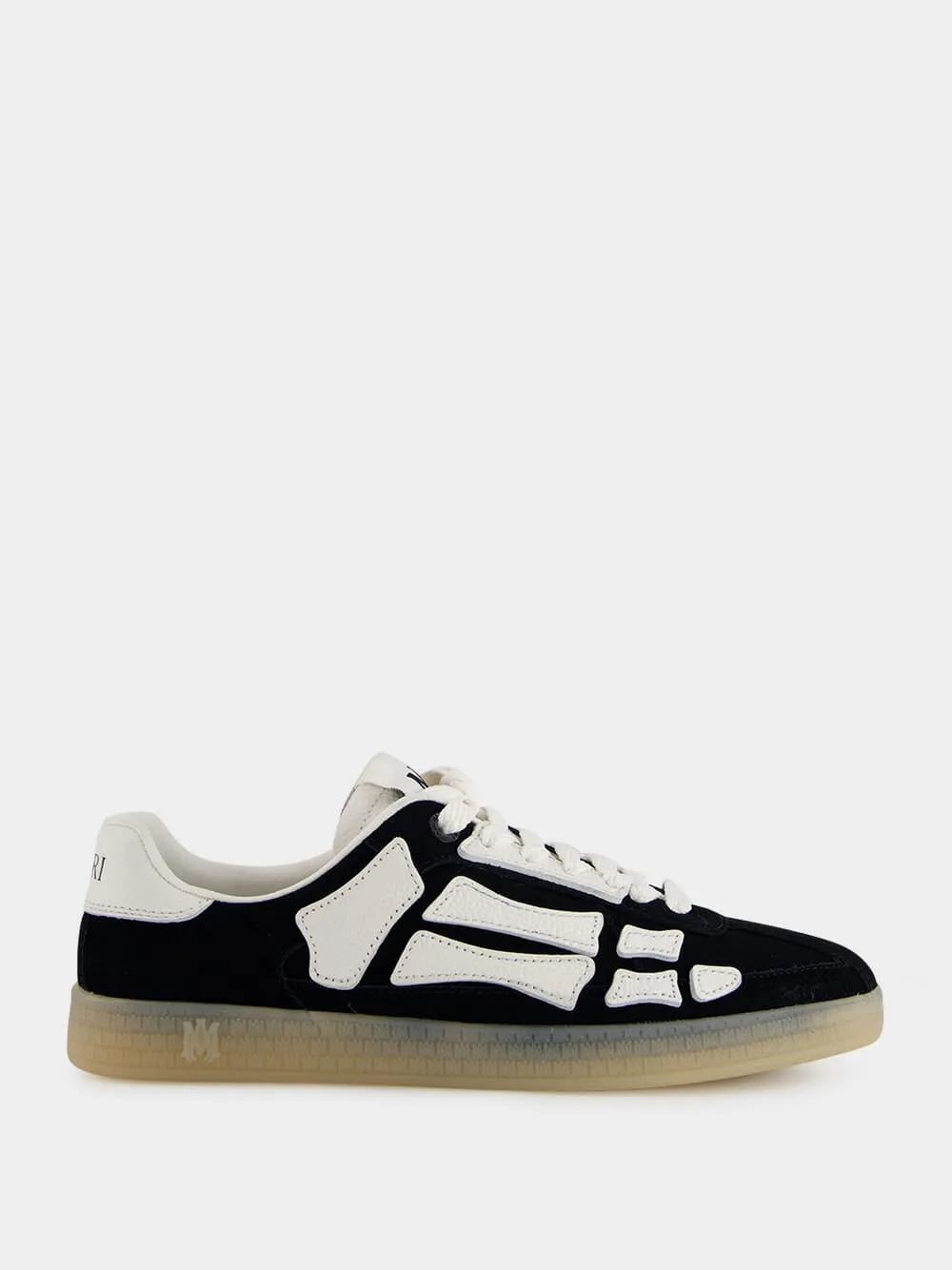 Black Pacific Bones Suede Sneakers