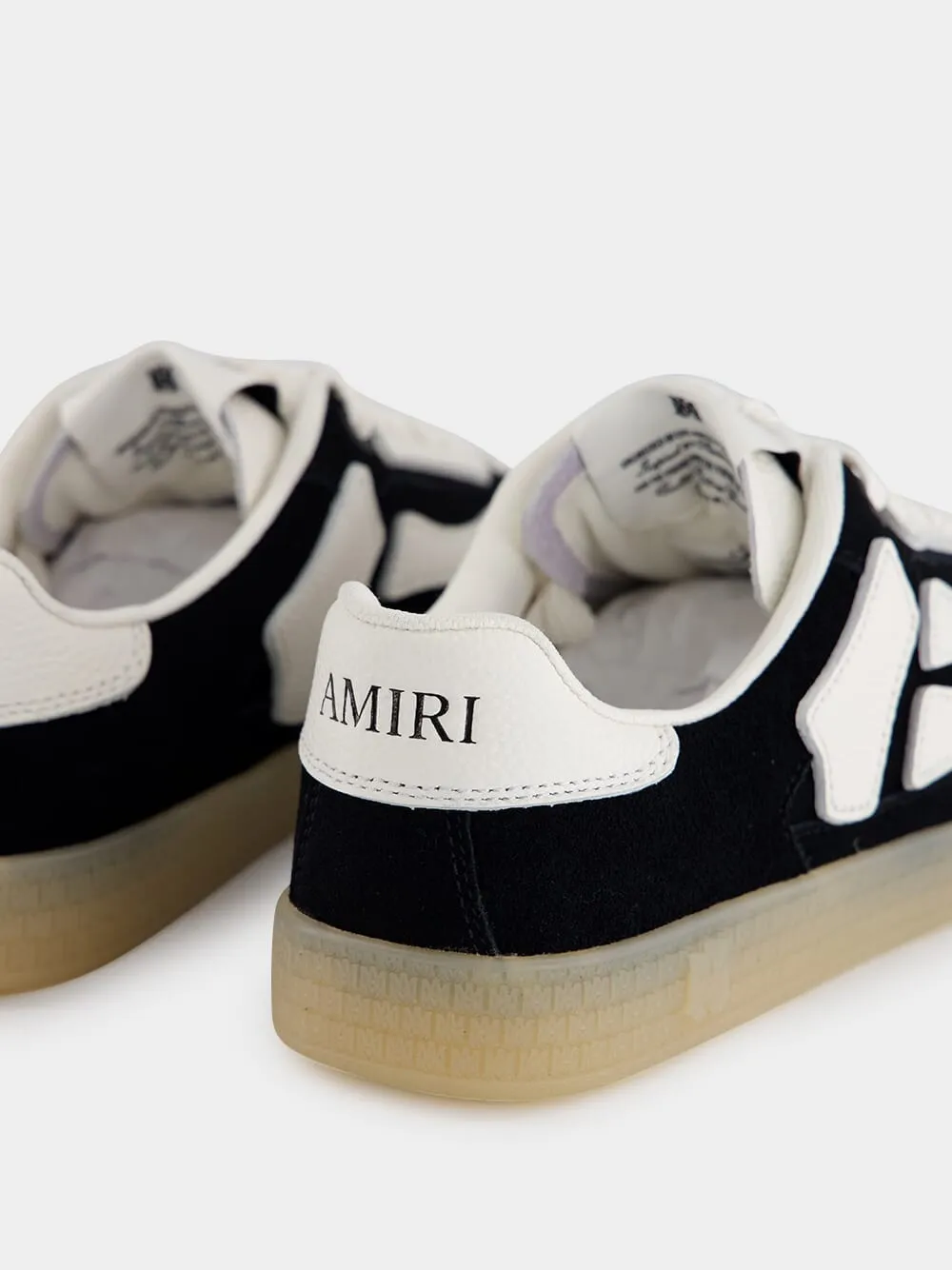 Black Pacific Bones Suede Sneakers
