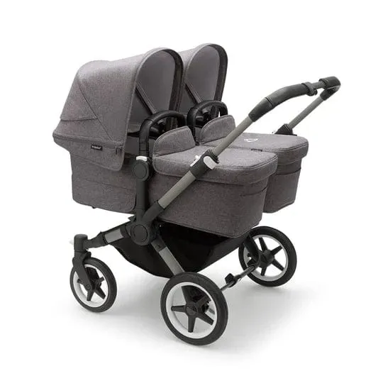 Bugaboo Donkey 5 Twin Complete Pushchair - Black/Grey Mélange