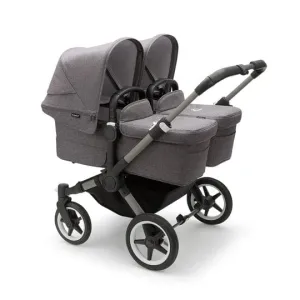 Bugaboo Donkey 5 Twin Complete Pushchair - Black/Grey Mélange