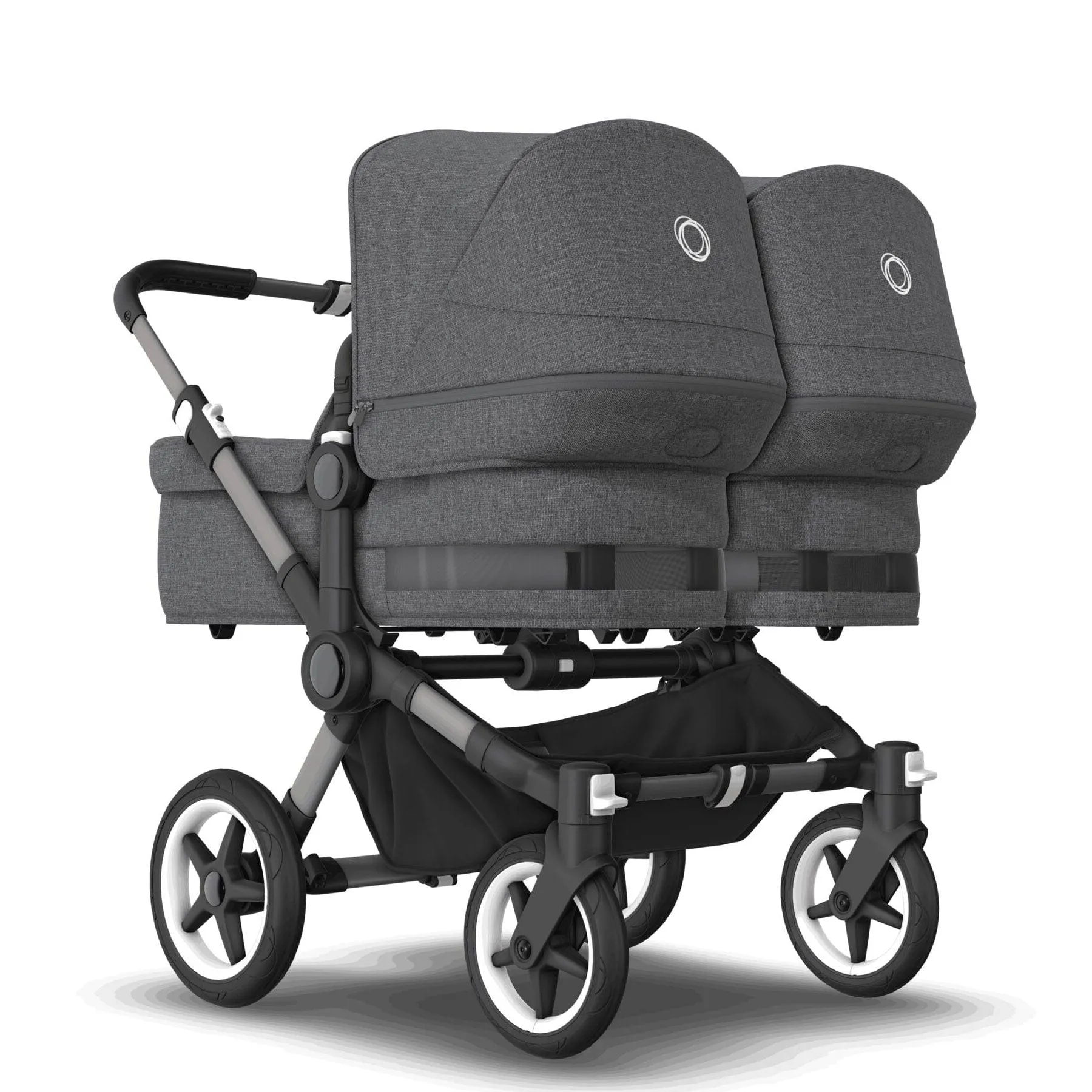 Bugaboo Donkey 5 Twin Complete Turtle Travel System - Grey Mélange