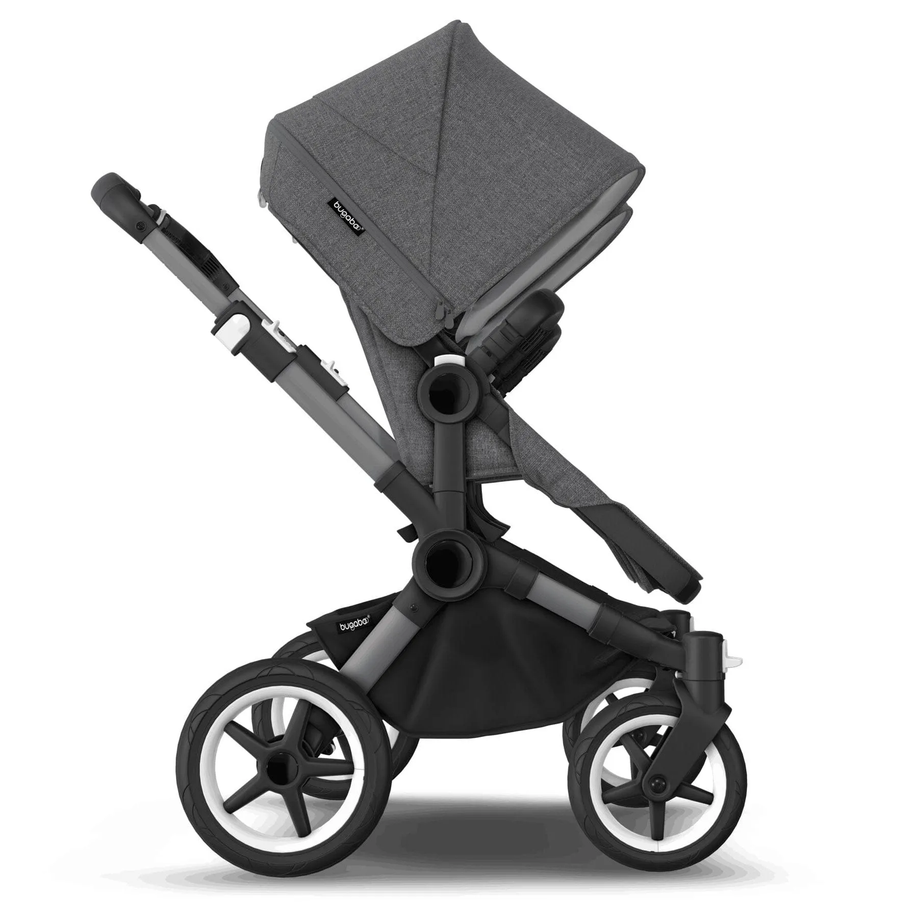 Bugaboo Donkey 5 Twin Complete Turtle Travel System - Grey Mélange