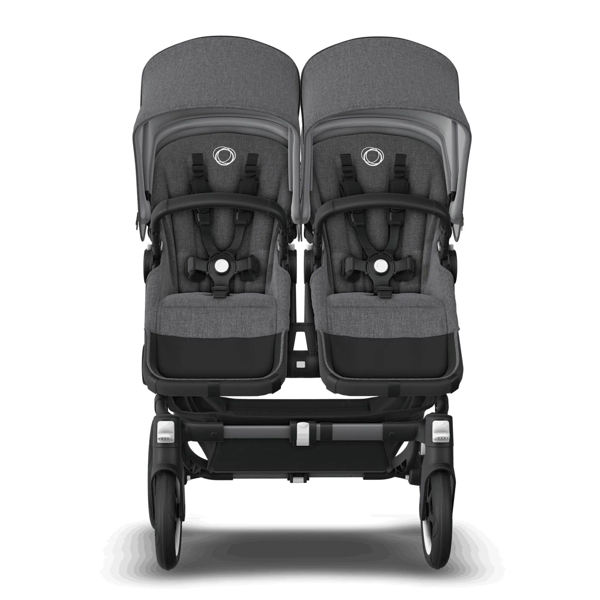 Bugaboo Donkey 5 Twin Complete Turtle Travel System - Grey Mélange