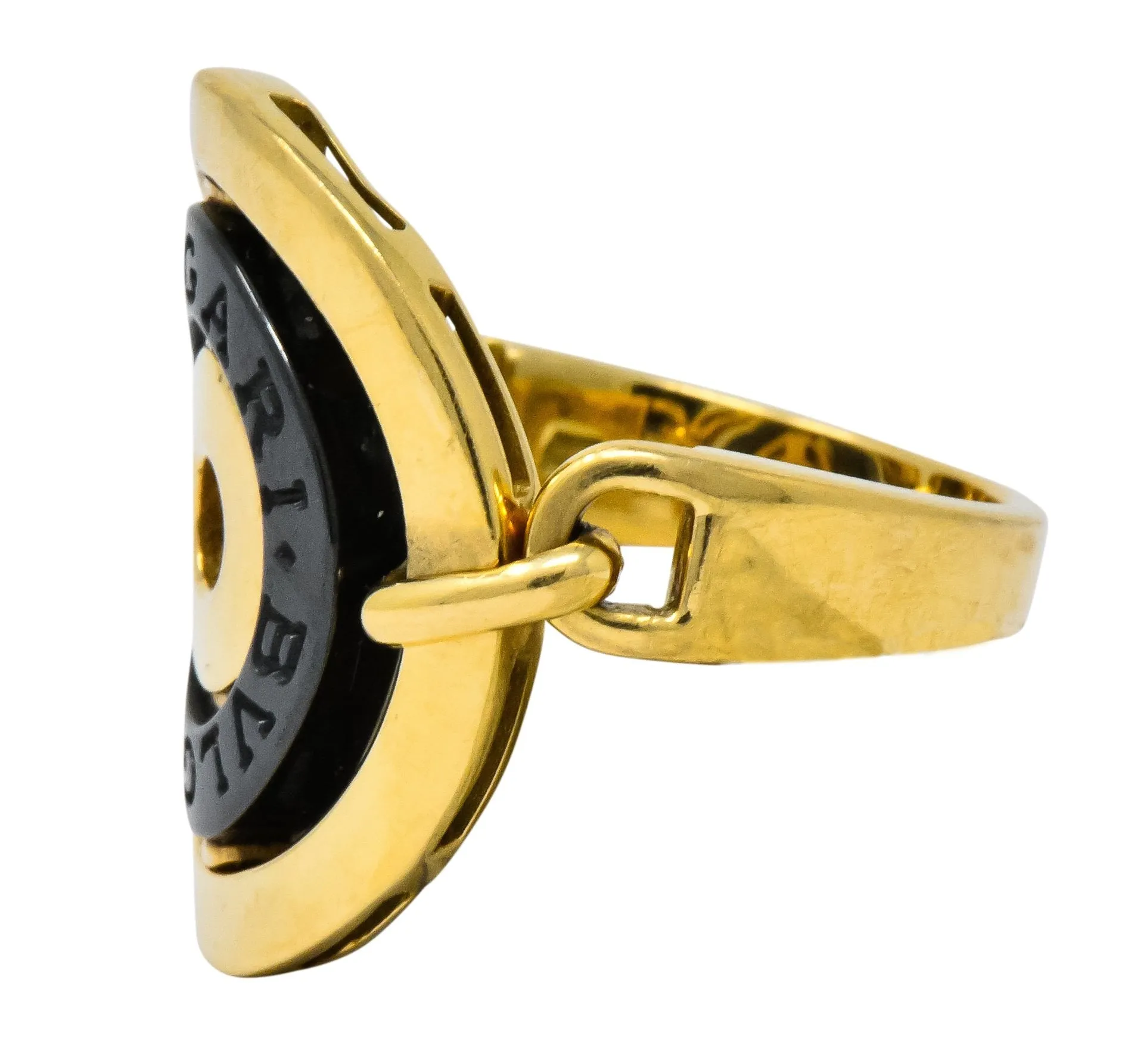 Bulgari 18 Karat Gold Ceramic Astrale Cerchi Flexible Ring