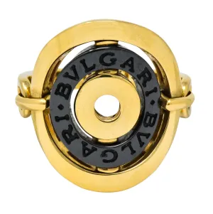 Bulgari 18 Karat Gold Ceramic Astrale Cerchi Flexible Ring