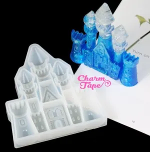 Castle shape Silicon silicone mold for uv resin / Home Decorations flexible mold Z0090