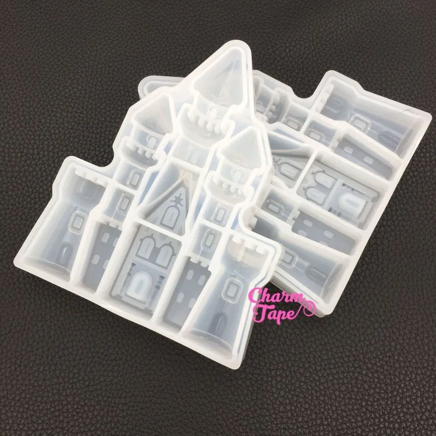 Castle shape Silicon silicone mold for uv resin / Home Decorations flexible mold Z0090
