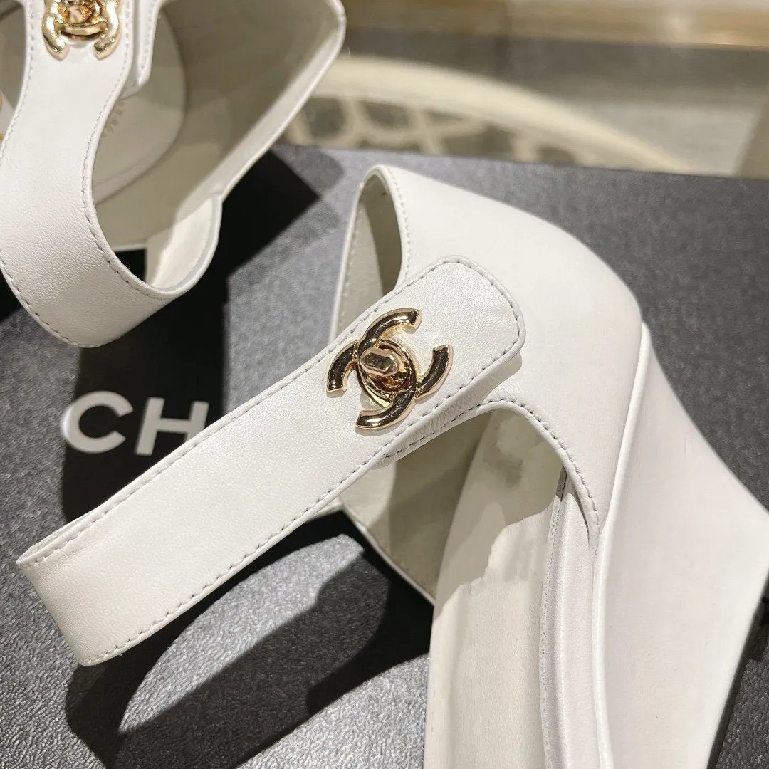 cc ballet 6cm white black wedge heel