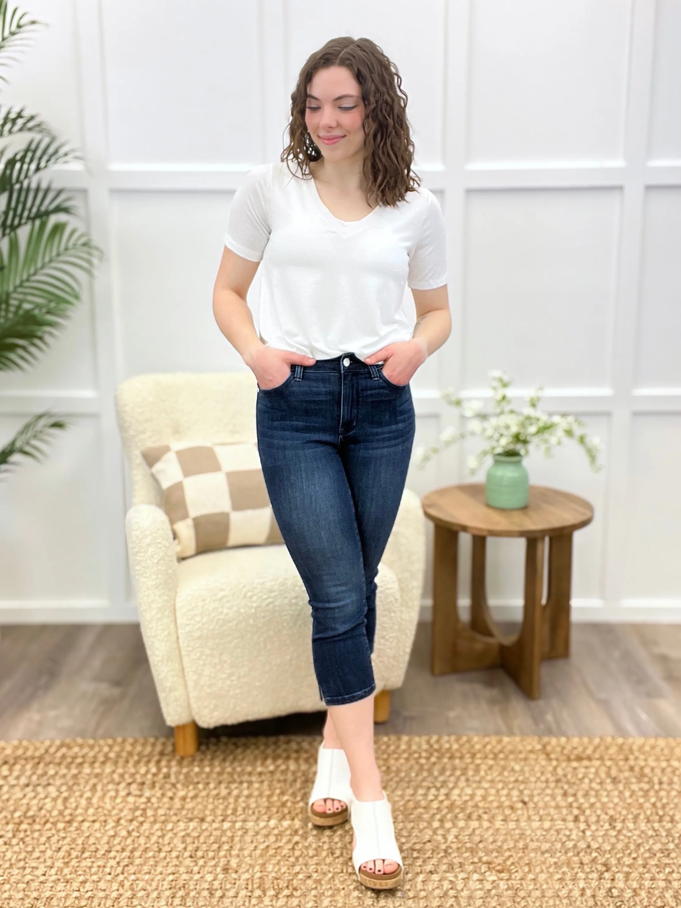 Charlotte Capri w/ Side Slit by Judy Blue