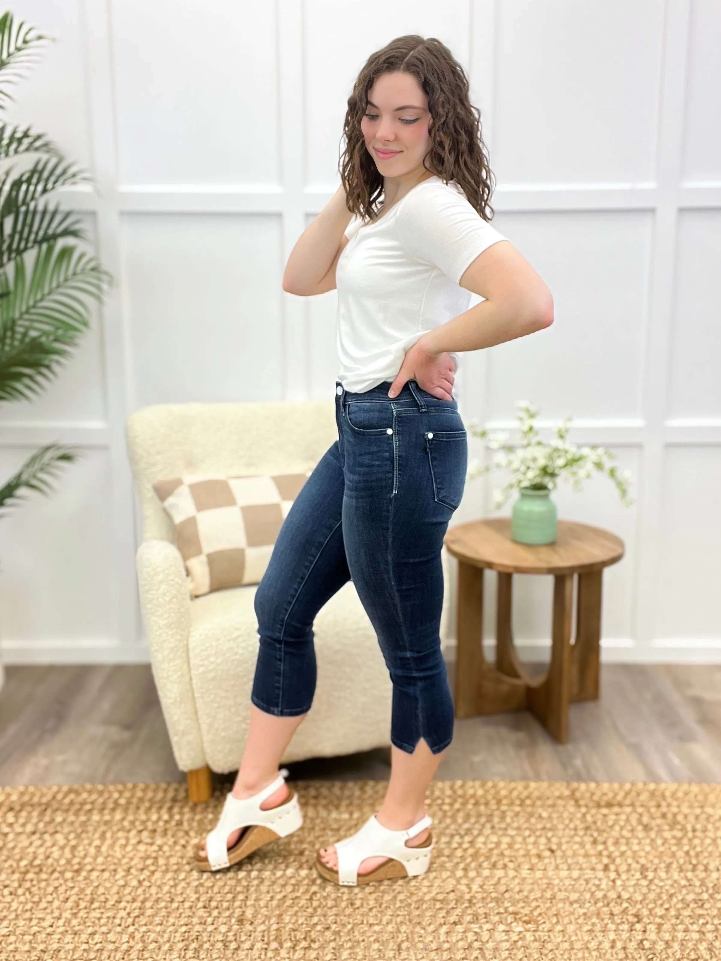 Charlotte Capri w/ Side Slit by Judy Blue