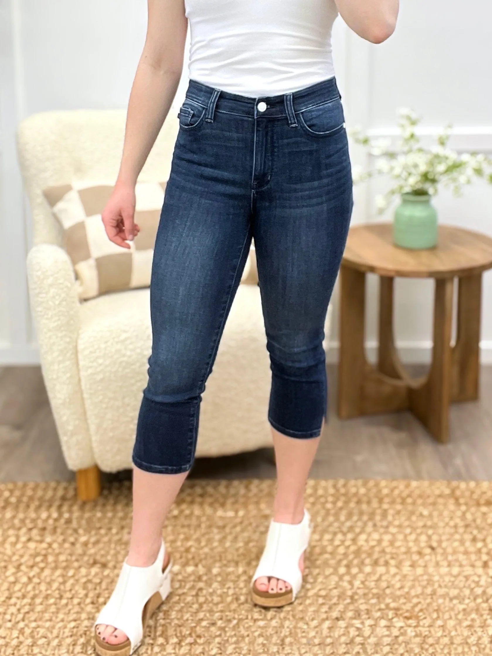 Charlotte Capri w/ Side Slit by Judy Blue