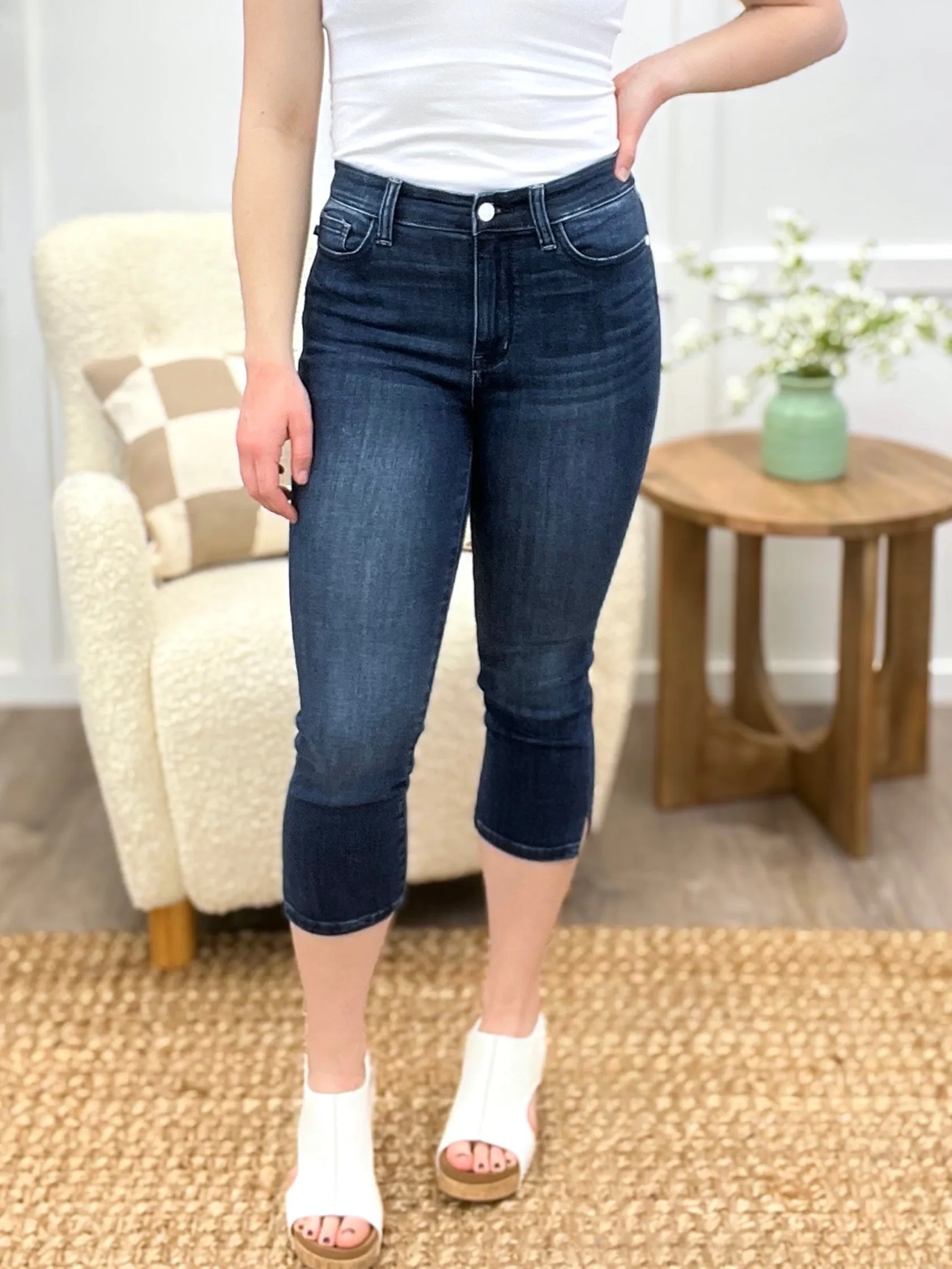 Charlotte Capri w/ Side Slit by Judy Blue