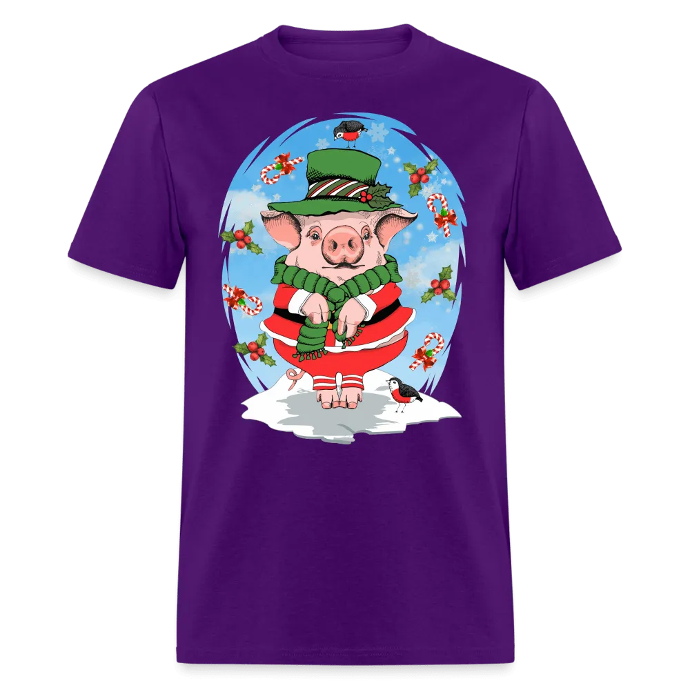 Christmas - Cute Pig Noel - Family Shirts Men, Woman Christmas T Shirts