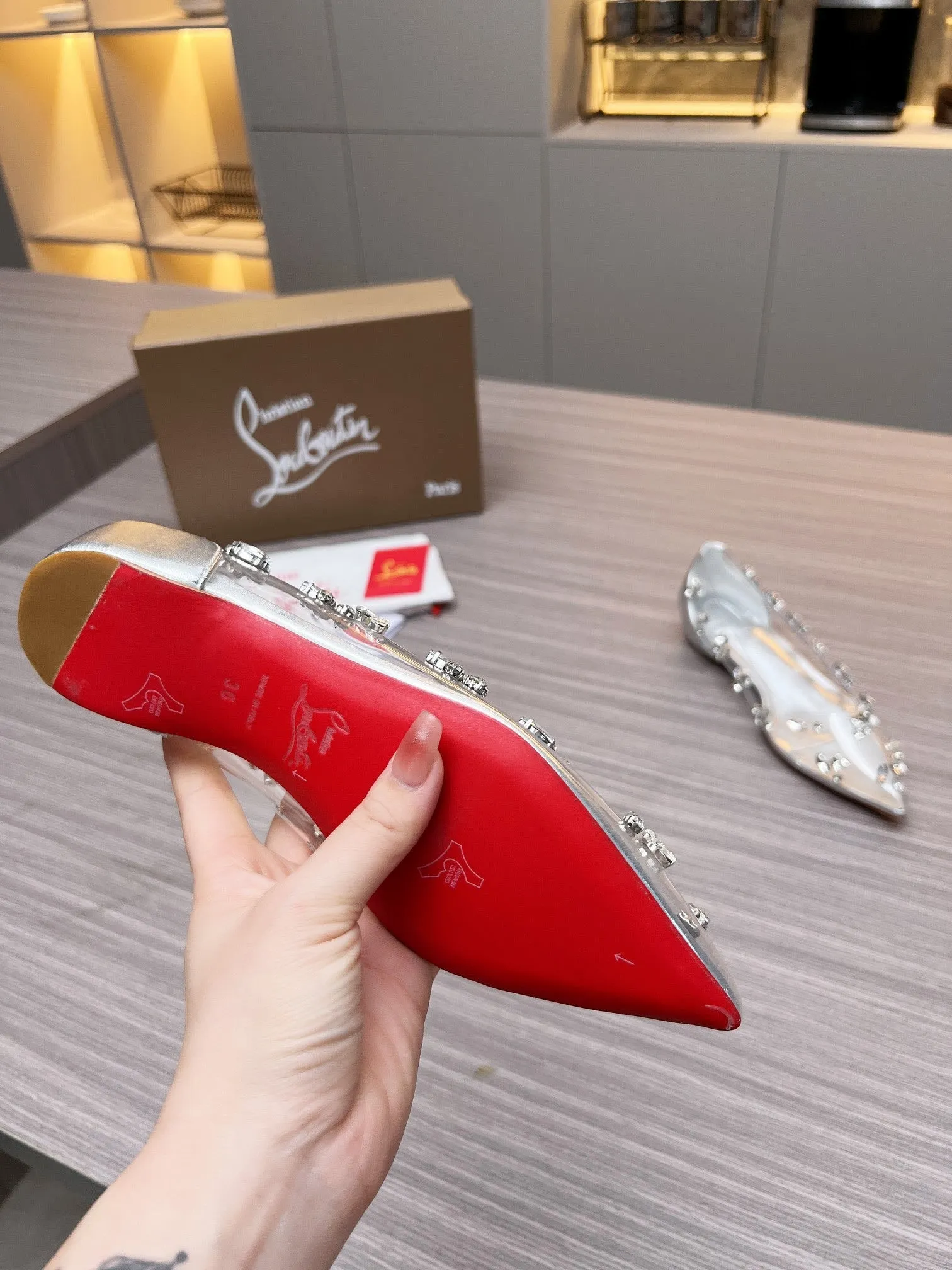 CL Ballet Flats PVC and Iridescent Nappa Leather 251049