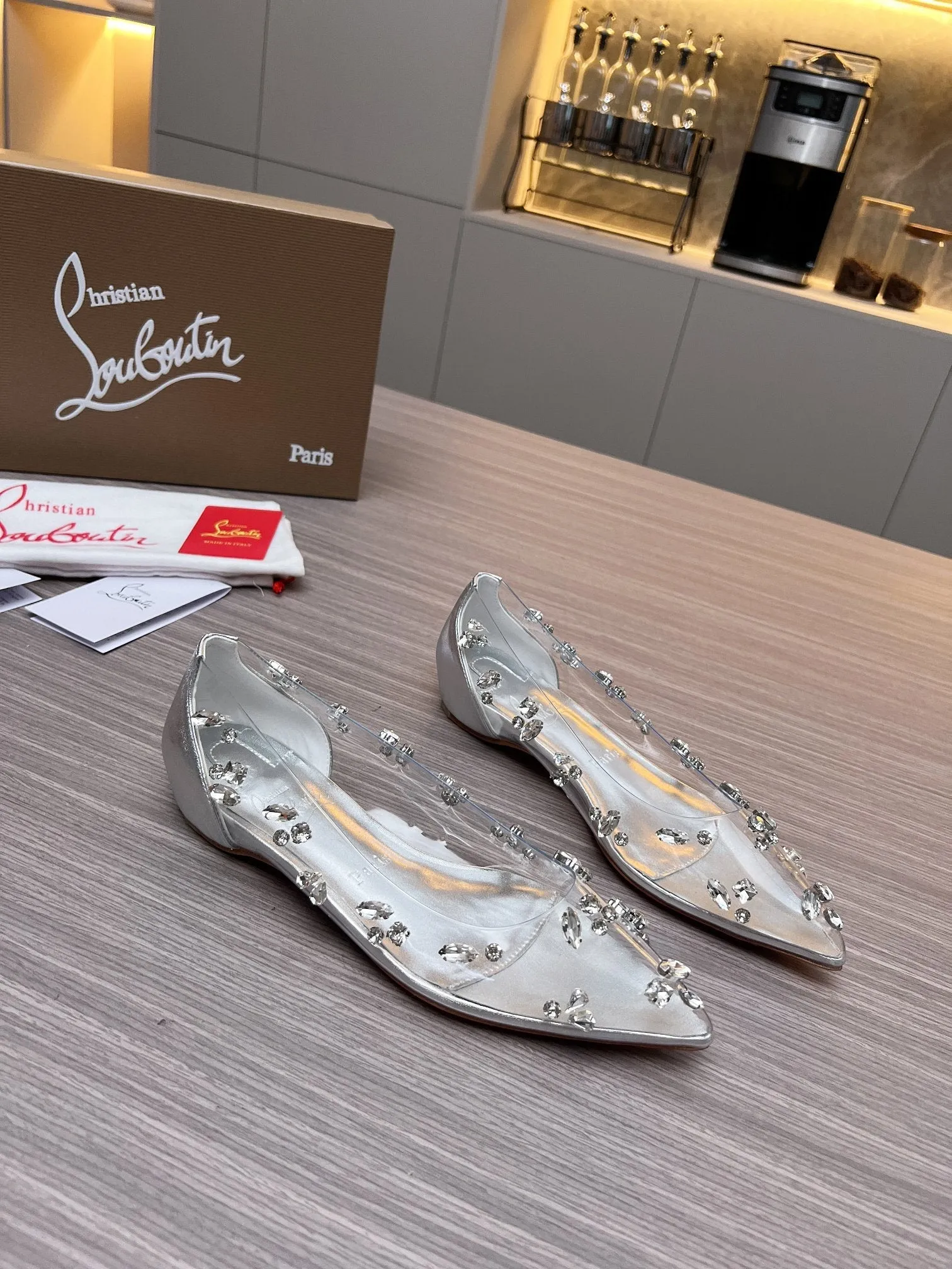 CL Ballet Flats PVC and Iridescent Nappa Leather 251049
