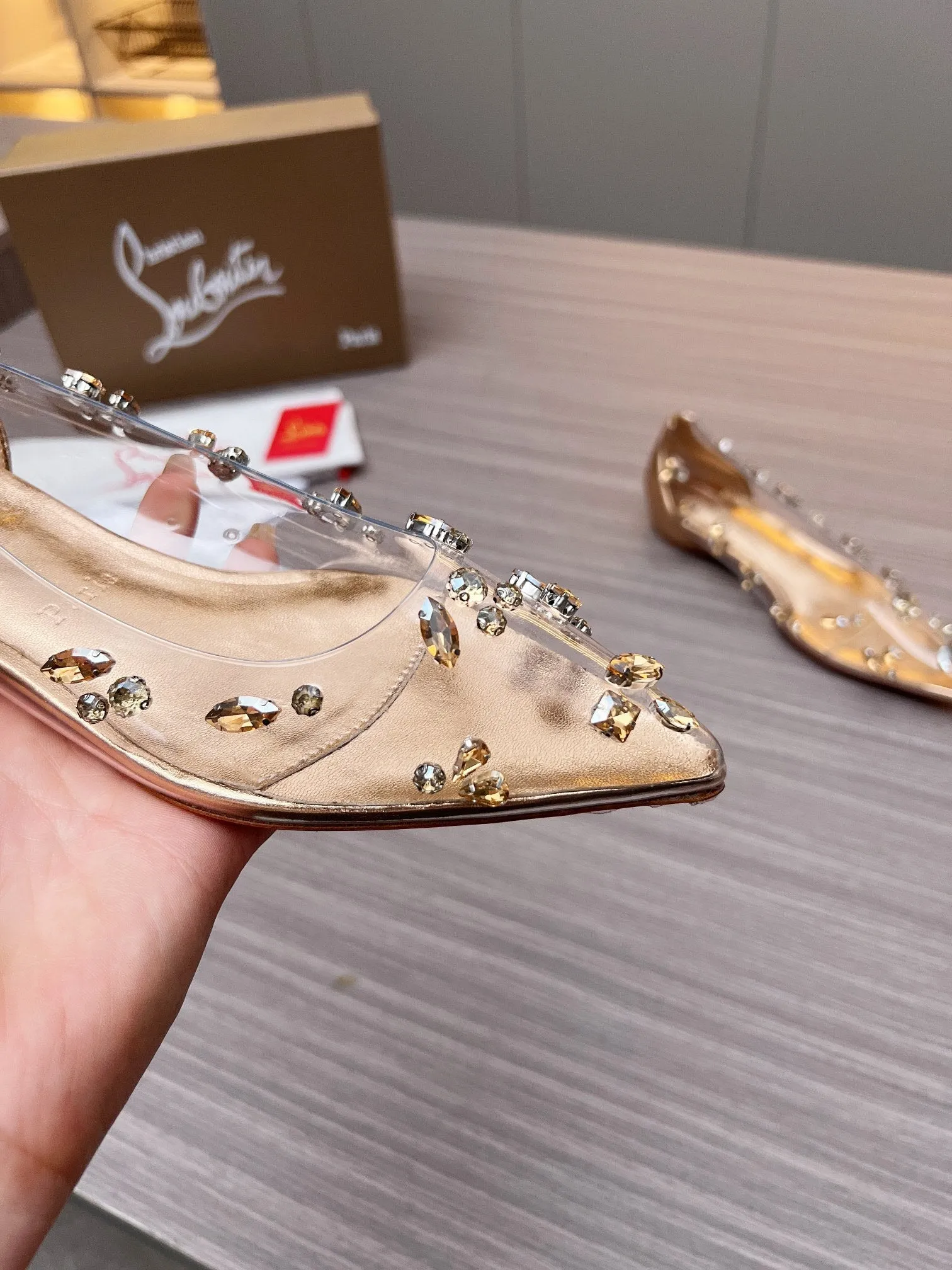 CL Ballet Flats PVC and Iridescent Nappa Leather 251049
