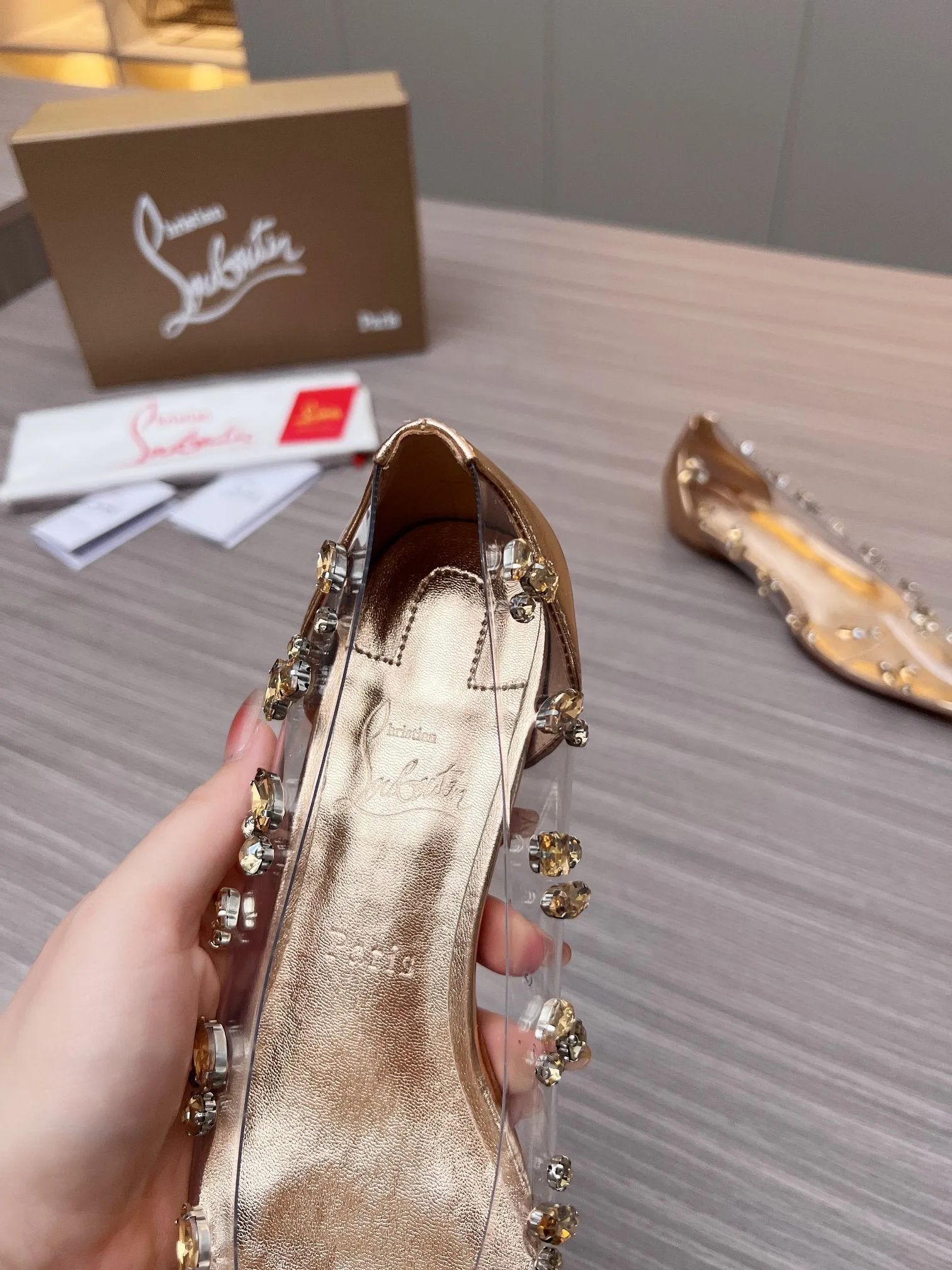 CL Ballet Flats PVC and Iridescent Nappa Leather 251049