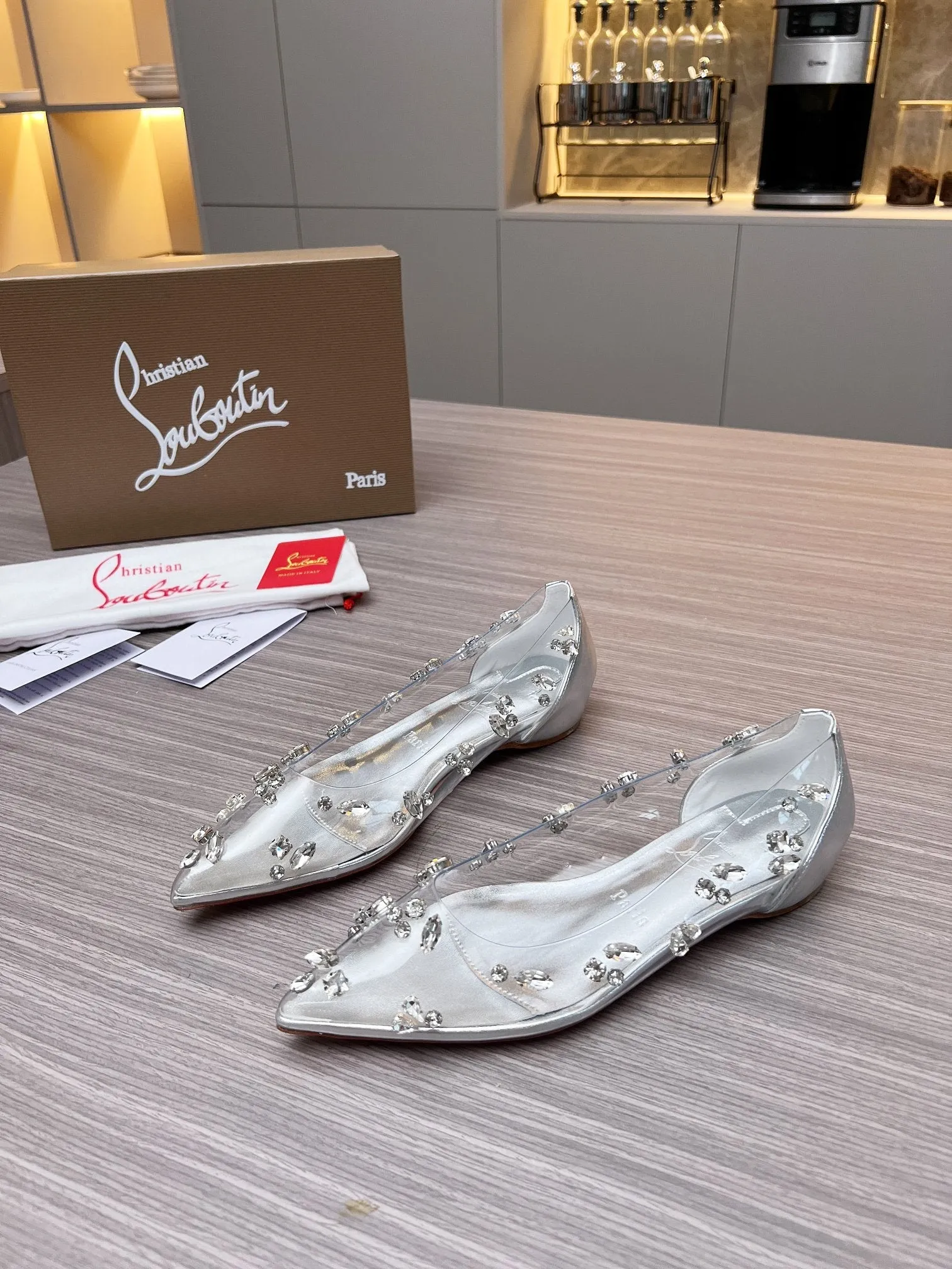 CL Ballet Flats PVC and Iridescent Nappa Leather 251049
