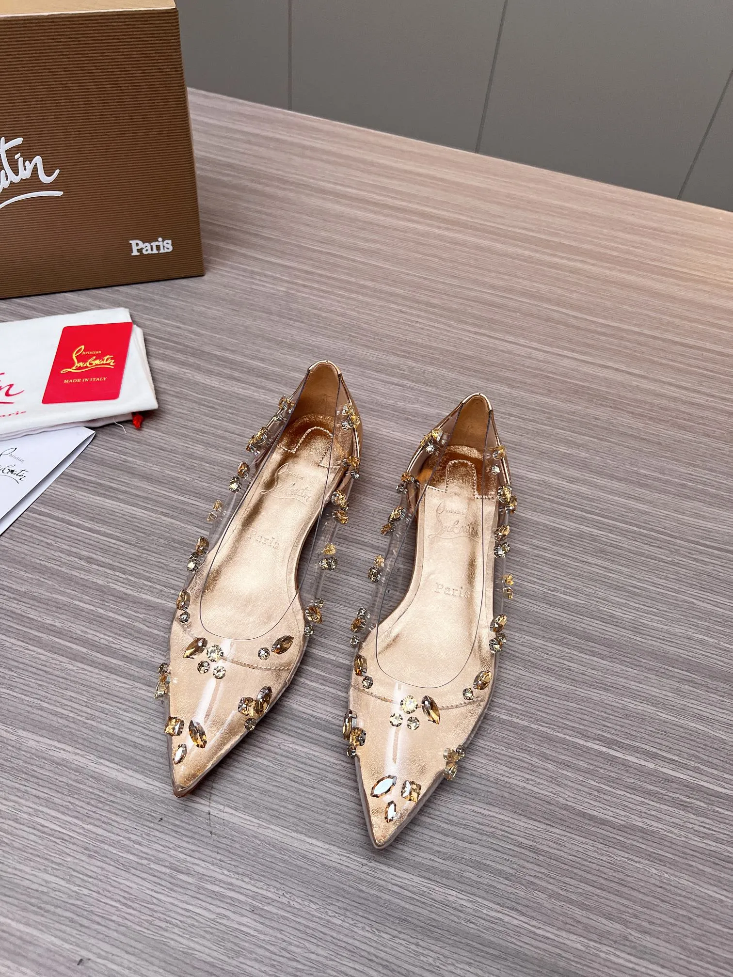 CL Ballet Flats PVC and Iridescent Nappa Leather 251049