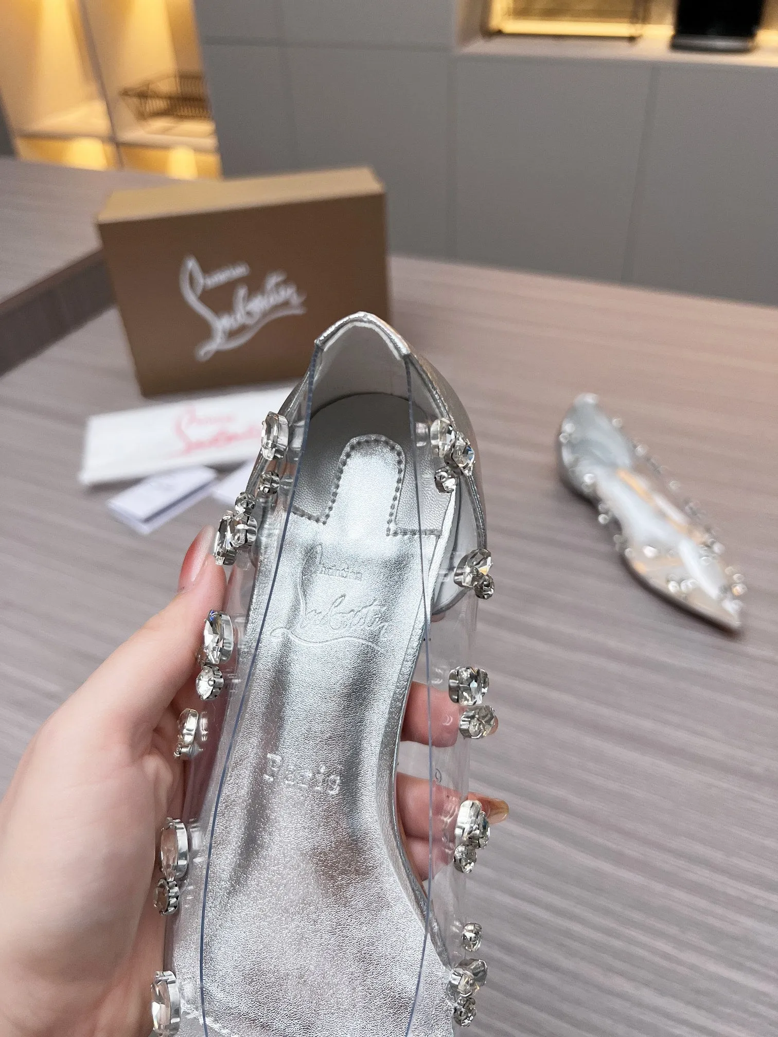 CL Ballet Flats PVC and Iridescent Nappa Leather 251049