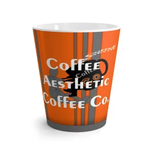 Coffee-Aesthetic.com Big Orange-Grey Latte mug