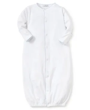 Convertible Gown | White w/ Light Blue Dots