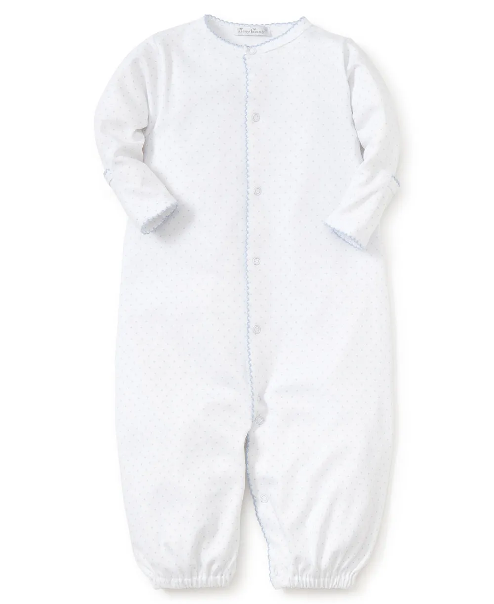 Convertible Gown | White w/ Light Blue Dots