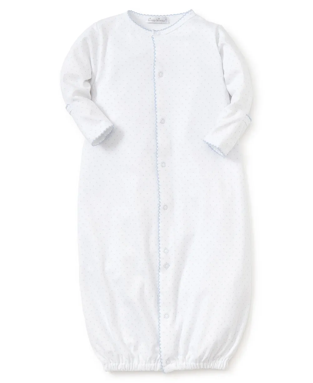 Convertible Gown | White w/ Light Blue Dots