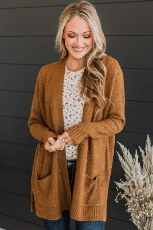 Cozy As Can Be Knit Cardigan- Amber