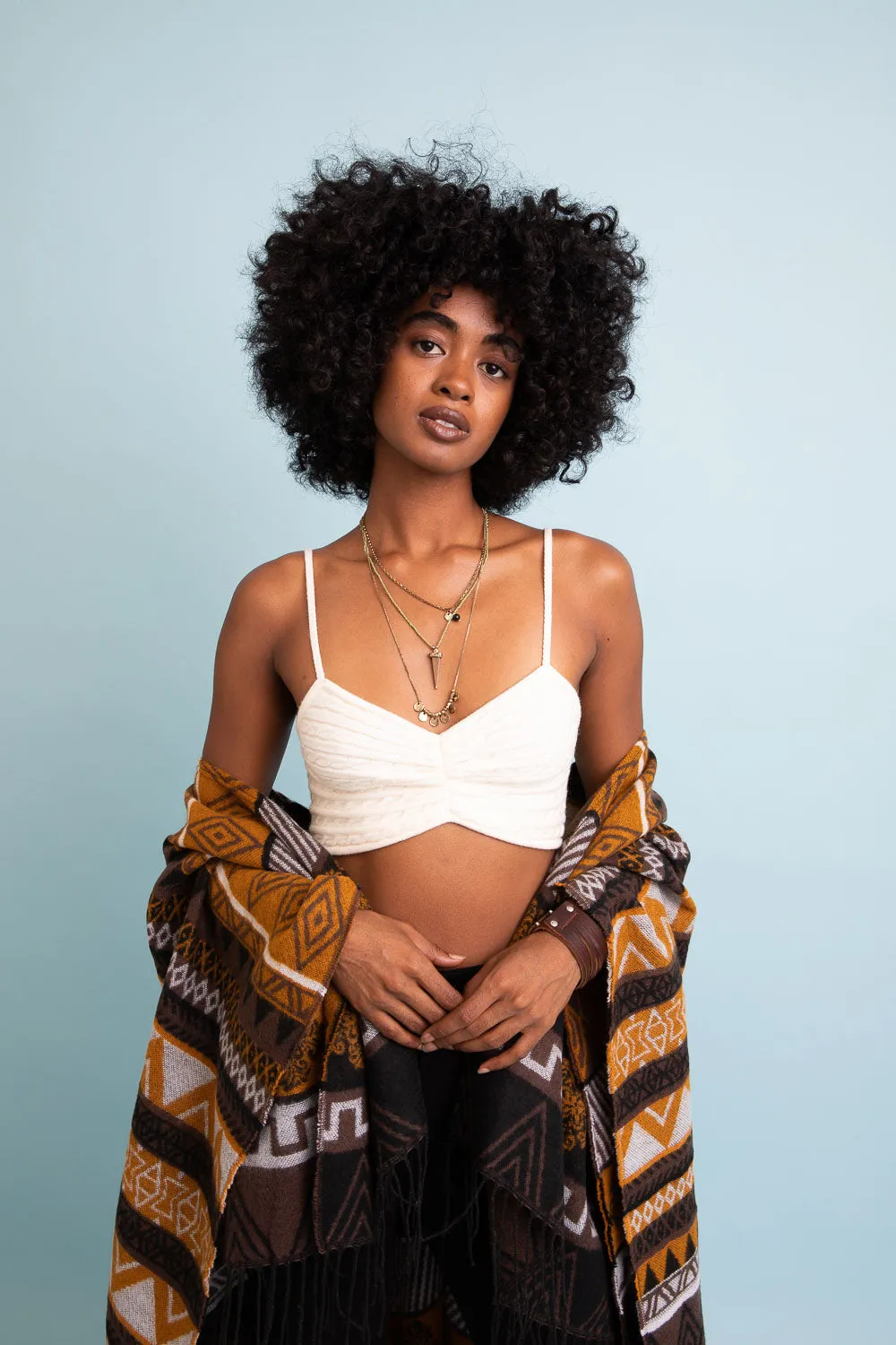 Cozy Knit Pattern Brami - 5 colors