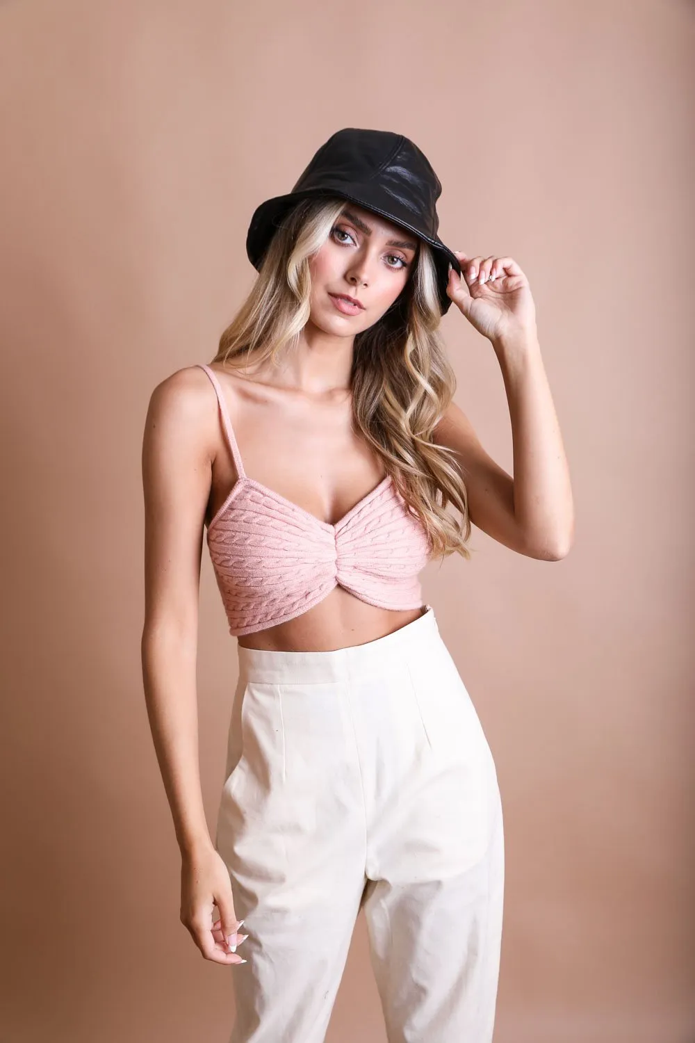 Cozy Knit Pattern Brami - 5 colors