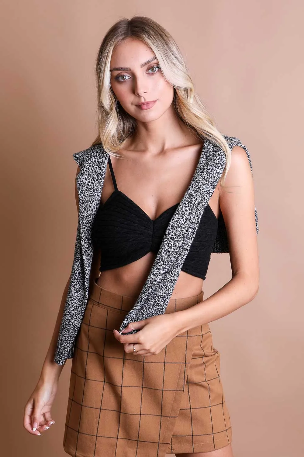 Cozy Knit Pattern Brami - 5 colors