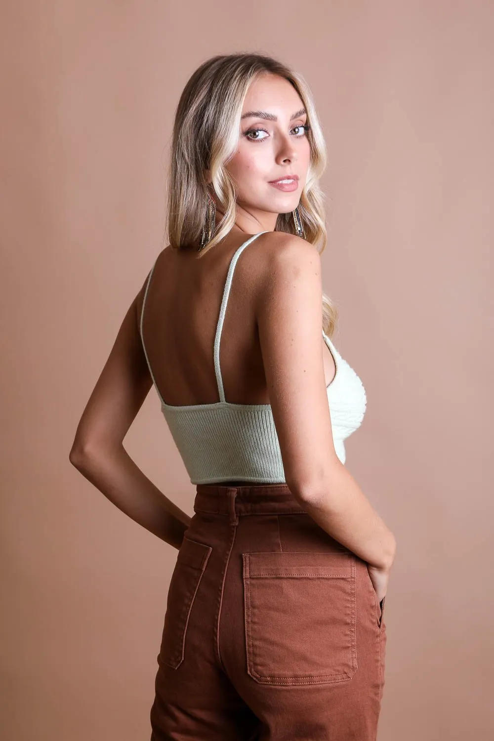 Cozy Knit Pattern Brami - 5 colors