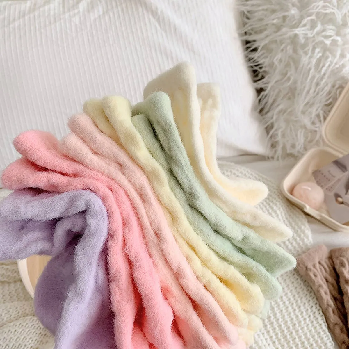 Cozy Thick Hemp Cable Knit Socks