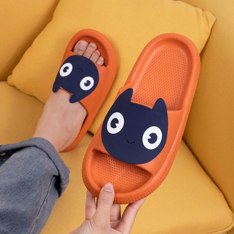 Cute Back Cat Fact Slippers